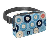 Conquista tus aventuras con estilo con nuestra riñonera de viaje, la mejor bolsa cruzada para hombres y mujeres, patrón de discos amarillos, Multicolor#03, 1.5x9.0x5.9in/4x23x15cm