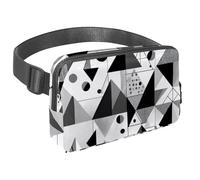 Conquista tus aventuras con estilo con nuestra riñonera de viaje, la mejor bolsa cruzada para hombres y mujeres, geométrica abstracta púrpura, Multicolor#05, 1.5x9.0x5.9in/4x23x15cm