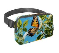 Conquista tus aventuras con estilo con nuestra riñonera de viaje, la mejor bolsa cruzada para hombres y mujeres, bonita mariposa, Multicolor#02, 1.5x9.0x5.9in/4x23x15cm