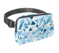 Conquista tus aventuras con estilo con nuestra riñonera de viaje, la mejor bolsa cruzada para hombres y mujeres, triángulo morado geométrico, Multicolor#07, 1.5x9.0x5.9in/4x23x15cm