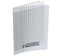 Conquistador Cuaderno con deficiencia visual clásico A4 grandes azulejos Seyès 2,5 mm 96 páginas grapadas cubierta Polypro incoloro