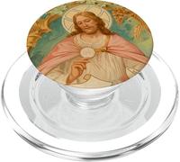 Consagración al Sagrado Corazón de Jesús Vintage Católico PopSockets PopGrip para MagSafe