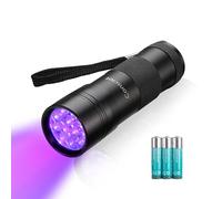 Consciot - Linterna UV con 12 luces LED, 395 nm, luz negra, detector de luz negra ultra violeta, luz para orina de perro
