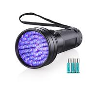 Consciot - Linterna UV de luz negra, 51 LED de 395 nm, luz negra ultravioleta, portátil, detector de orina de mascotas para orina de perro/gato, manchas secas, chinches, curado de resina, a juego con
