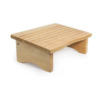 CONSDAN Reposapiés ergonómico para debajo del escritorio en el trabajo, taburete de lactancia, taburete de madera maciza natural, antideslizante, inclinado, para oficina o escritorio de pie (color