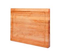 CONSDAN Tabla de cortar de madera maciza de cerezo para cocina, madera dura cultivada en Estados Unidos, 16 x 12 pulgadas, con mango interior invisible, preacabada con aceite de grado alimenticio
