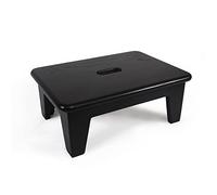 CONSDAN Taburete para cama, roble cultivado en Estados Unidos, taburete de madera para adultos y personas mayores, 6.5 pulgadas de alto, tapete antideslizante, no necesita montaje, madera maciza