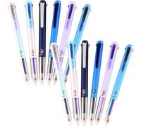 Consecutive Multicolor Pen, 0.5mm Multicolor Quick Drying Gel Pen 3-in-1 18 Colors, for Office, School Supplies (12PCS)