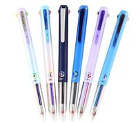Consecutive Multicolor Pen, 0.5mm Multicolor Quick Drying Gel Pen 3-in-1 18 Colors, for Office, School Supplies (6PCS)
