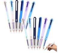 Consecutive Pens, 6 PCS Multicolor Pen in One,4-in-1 18 Colors, 0.5mm 4-in-1 Multicolor Gel Ink Pen, 18 Colors Quick Drying Gel Ink Pens (12pcs)
