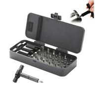 Consecutive Screwdriver, Cgctools 24 in 1 Screwdriver, Readyintend 24 in One Ratchet Screwdrivers Set, Rs1 Diy Magnetic Compact and Portable Ratchet ScrewdriverSets, Detachable for Home Repairs (B)