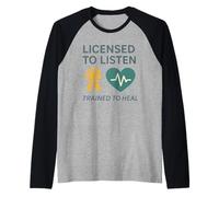 Consejero de duelo infantil Corazones curativos Apoyo trauma Camiseta Manga Raglan