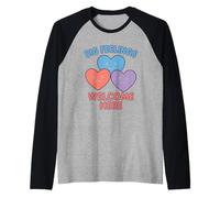 Consejero de duelo infantil Corazones curativos Apoyo trauma Camiseta Manga Raglan