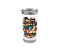 Consejero escolar jubilado Sin disculpas Vaso térmico de acero inoxidable de doble pared