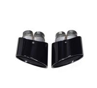 Consejo de escape sexual Punta para escape para Audi RS3 RS4 RS5 RS6 silenciador interno doble para sistema S3 S4 S5 S6 para tubería para boquilla(Black A)
