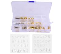 Consejo de plantilla de punta de lápiz de lápiz de leña 56pcs Consejos intercambiables de latón de para el grabado de soldadura de pyrografía en el hobby de la artesanía de cuero