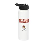 Consejo de seguridad en el lugar de trabajo No pongas tus dedos retro Stainless Steel Insulated Water Bottle
