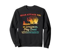 Consejo para atacar a un oso si es atacado, juega a ser muerto, diseño divertido Sudadera