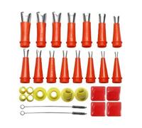 Consejos de boquilla de calafateo - Kit aplicador de sellador de 29 piezas | Herramienta de goma para acabado liso, calafateo de precisión, proyectos de bricolaje, renovación de