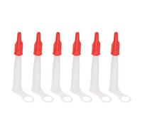 Consejos de boquilla para calafateo - 6 piezas sellos de boquilla de tubo Toppers con de cocina rojas, accesorios de sellado reutilizables para sellador, relleno, adhesivo y relleno de juntas de