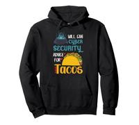 Consejos de Seguridad cibernética para Tacos Funny IT Analyst Humor Geek Sudadera con Capucha