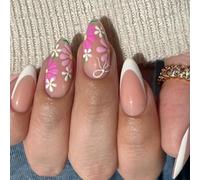 Consejos de uñas de almendra falso soporte adhesivo en la prensa del palo artificial falso para mujeres niñas regalos palo en uñas falsas