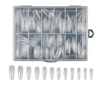 Consejos de uñas falsas 240pcs Pre Shape Press en las uñas uñas completamente cubiertas Consejos Uñas falsas artificiales para bricolaje uñas salón