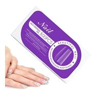 Consejos de uñas falsas, puntas de uñas transparentes - 500X Long Square Soft Gel False Presione las puntas de las uñas | Extensiones de uñas reutilizables resistentes a la rotura previa al buffador p
