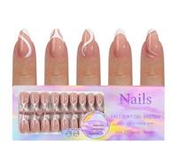 Consejos de uñas francesas para los amantes de la moda, 150 unidades, reutilizables y prácticos para presionar las uñas, cómodas para el uso diario