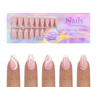 Consejos de uñas francesas para los amantes de la moda, 150 unidades, reutilizables y prácticos para presionar las uñas, cómodas para el uso diario