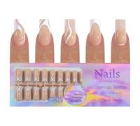 Consejos de uñas francesas para los amantes de la moda, 150 unidades, reutilizables y prácticos para presionar las uñas, cómodas para el uso diario