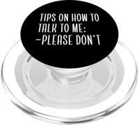 Consejos Divertidos introvertidos sobre cómo Hablar Conmigo, por Favor, no PopSockets PopGrip para MagSafe