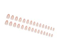 Consejos franceses diseña varilla acrílica en las uñas con patrones de lazo para mujeres prensa de Navidad en uñas conjunto 24 piezas
