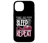 Consejos Nageldesign - Nageldesign Comer Dormir Hacer Uñas Repite Carcasa para iPhone 14