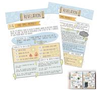 Consejos para estudios bíblicos de garabatos y Escrituras, 75 inserciones premium de estudios bíblicos con resúmenes, notas y cronogramas para comprensión y reflexión, plan de estudios (1pcs)