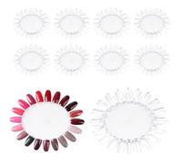Consejos para exhibición de uñas Nail Art Color Display Wheel Polish Sticks para práctica 10PCS Transparente