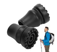 Consejos para muletas, Consejos para Bastones | 2 Puntas de Goma de Repuesto Resistentes | Puntas de bastón Antideslizantes para Terreno, Puntas de bastón de Repuesto, de muleta, Color Negro