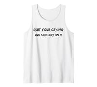 Consejos para papá deja de llorar y frota un poco de suciedad en él divertido Camiseta sin Mangas