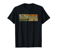 Conserje Jubilado Angustiado jubilación Custodio Jubilado Limpio Camiseta gráfica económica, Hombre, Negro, L