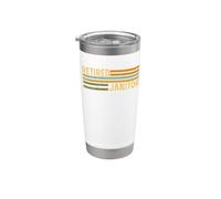 Conserje jubilado angustiado jubilación Custodio jubilado limpio Vaso térmico de acero inoxidable de doble pared