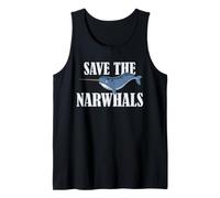 Conservación de Narvales Salvar a los Narvales Océano Vida Silvestre Arte Camiseta sin Mangas
