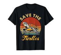 Conservación de Tortugas Marinas Salvar Las Tortugas Océano Vida Silvestre Camiseta gráfica económica, Hombre, Negro, L