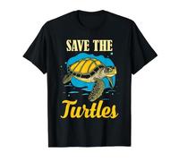 Conservación de Tortugas Marinas Salvar Las Tortugas Océano Vida Silvestre Camiseta gráfica económica, Hombre, Negro, M