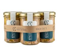 Conservas Ana María - Pack de 3 Tarros de Bonito del Norte en Aceite de Oliva - 3 x 190g (570g Neto)