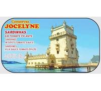 Conservas Jocelyne - Sardinas enteras enlatadas en salsa de tomate picante (Lugares emblemáticos de LISBOA) - 4.23oz / 120gr (paquete de 5 latas)