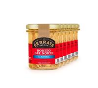 CONSERVAS SERRATS - Bonito del Norte del Cantábrico al Natural Sin Aceite - 6 Frascos x 190g (Total: 1140g) - Elaboración Artesanal desde 1890 - Sin Gluten - Rico en Omega 3