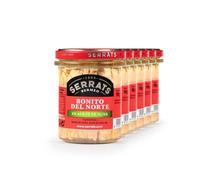 CONSERVAS SERRATS - Bonito del Norte del Cantábrico en Aceite de Oliva - 6 Frascos x 190g (Total: 1140g) - Elaboración Artesanal desde 1890 - Sin Gluten - Rico en Omega 3 - Premium
