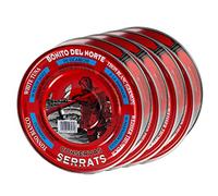 CONSERVAS SERRATS - Bonito del Norte del Cantábrico en Escabeche Artesanal - 4 Latas x 1800g (Total: 7200g) - Receta Tradicional - Sin Gluten - Rico en Omega 3 - Gourmet