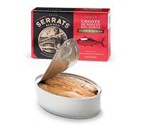 CONSERVAS SERRATS - Cogote de Bonito del Norte del Cantábrico en Aceite de Oliva - 12 Latas x 115g (Total: 1380g) - Parte Superior del Lomo - Textura Suave - Elaboración Artesanal Tradicional