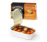 Conservas Serrats - Mejillones GRANDES en Escabeche - 8/12 mejillones por lata (110g)